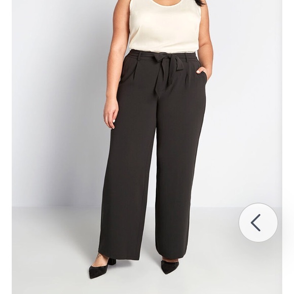 🛍BOGO NWT Savannah Tie-Waist Dress Pants Black - Picture 5 of 6